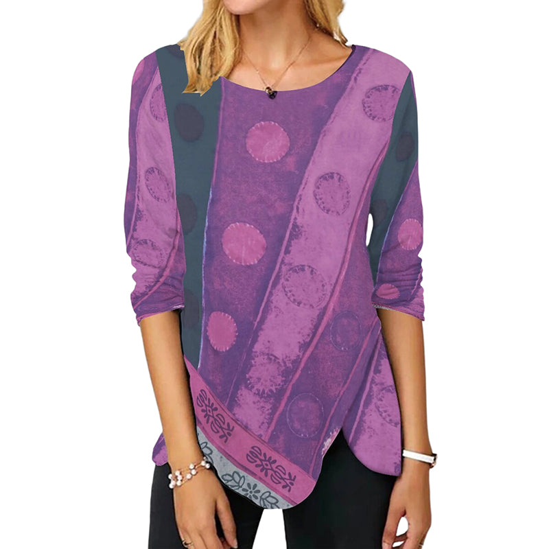 Ethnic Print Long Sleeve T-Shirt