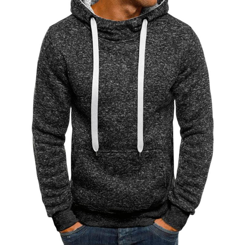 Men's Fleece Hooded Pullover Slim Sweater