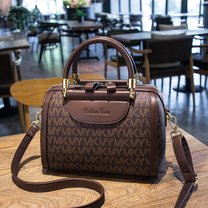 Women's Fashionable Printed Boston Bag