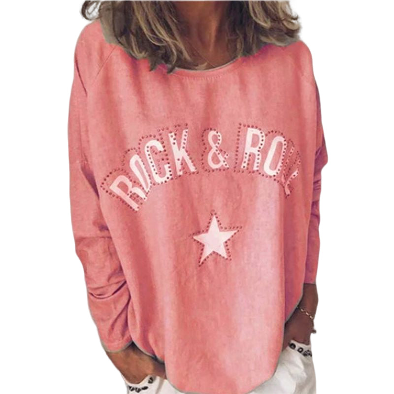 Star Crew Neck Long Sleeve T-Shirt