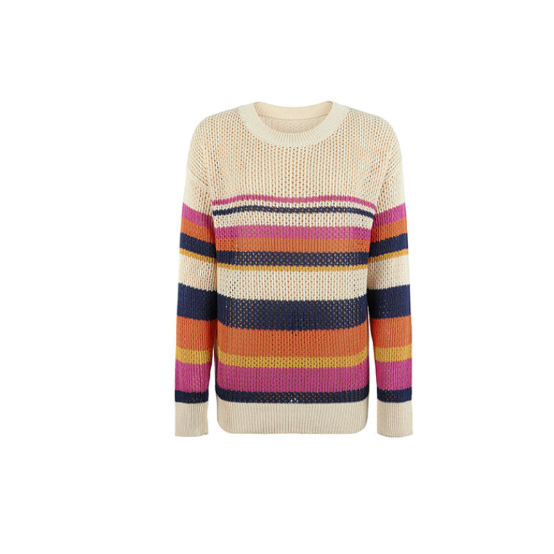 Striped Colorblock Knit Sweater