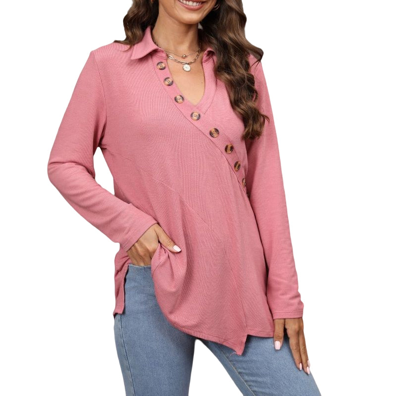 Long Sleeve Irregular T-shirt