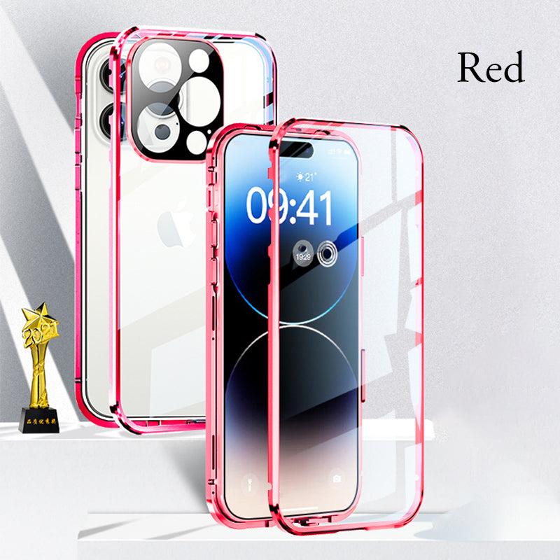 Magnetic Tempered Glass Double-Sided Phone Case