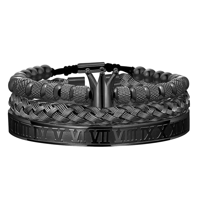 Crown Braided Letter Bracelet
