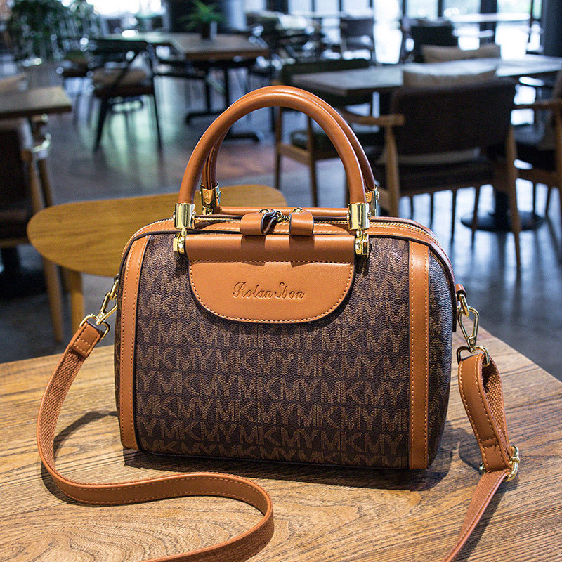 Women's Fashionable Printed Boston Bag