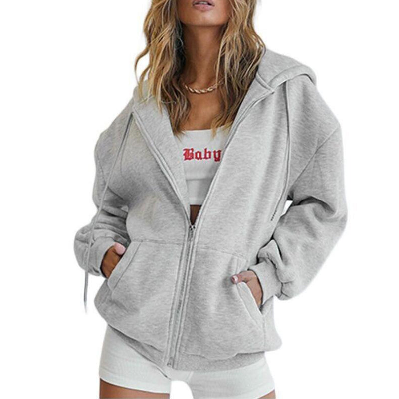 Zip Hooded Cardigan Jacket