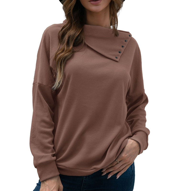 Side Lapel Pullover Knit Top