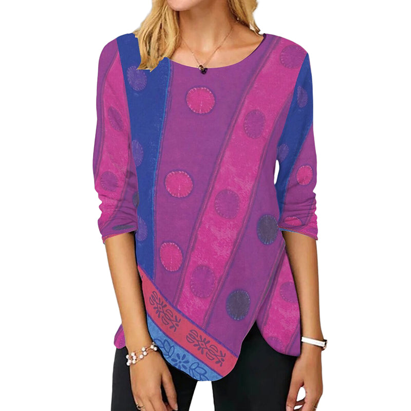 Ethnic Print Long Sleeve T-Shirt