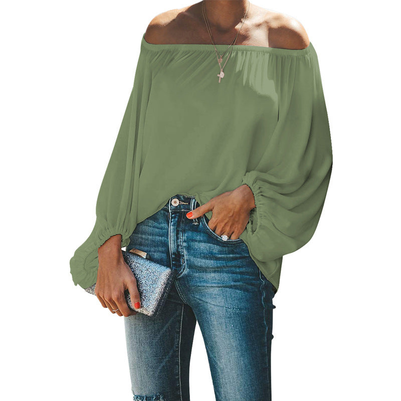 Women's Blouse Patchwork Cold Shoulder