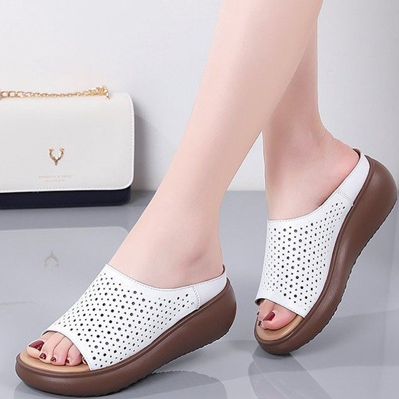 Cutout Platform Slippers