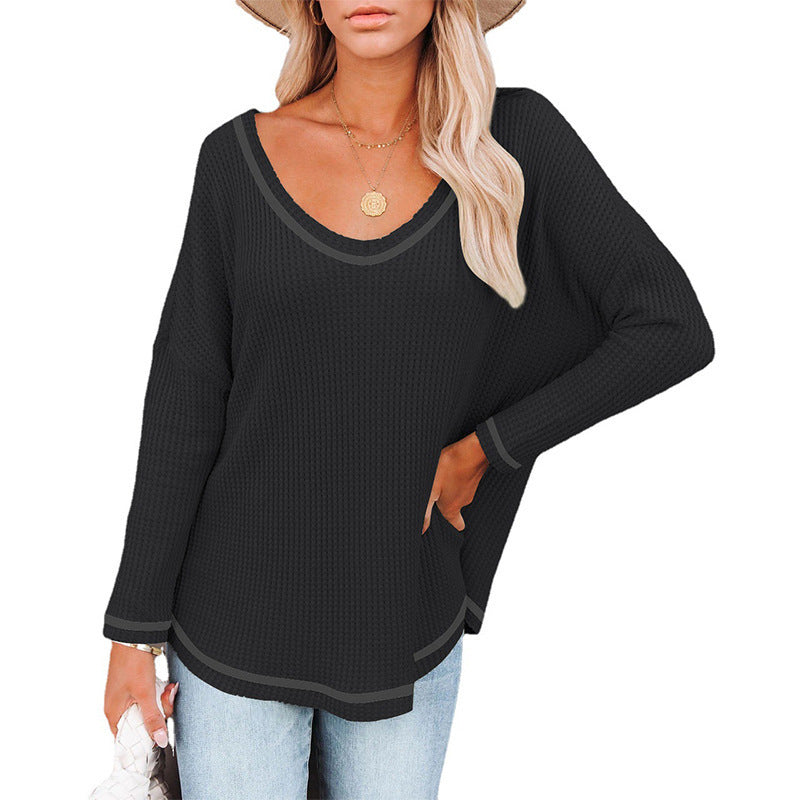 Waffle Loose Bat Shirt