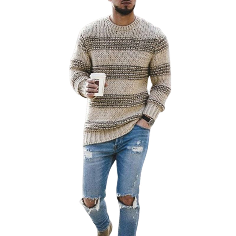 Men's Striped Crewneck Sweater