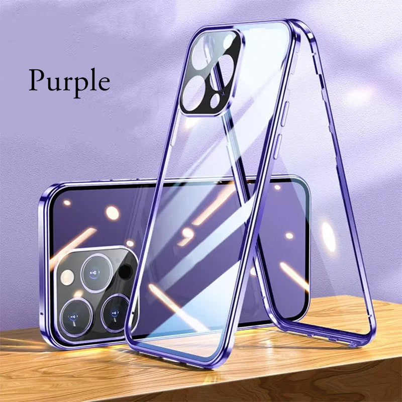 Magnetic Tempered Glass Double-Sided Phone Case