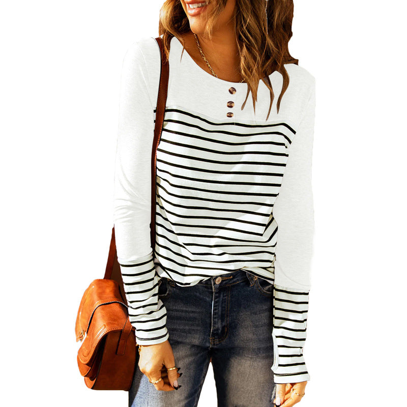 Striped Loose Long Sleeve T-Shirt