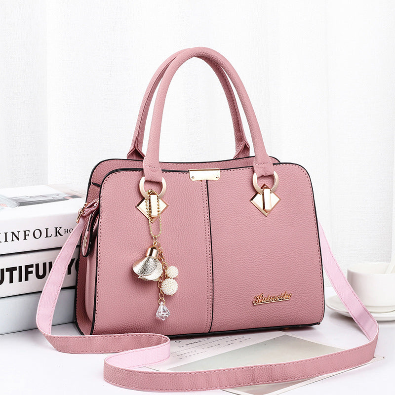 Solid Color One Shoulder PU Leather Bag