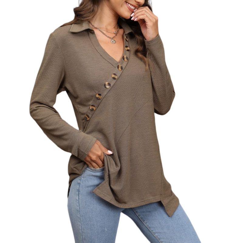 Long Sleeve Irregular T-shirt