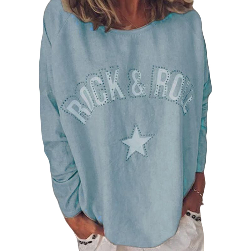 Star Crew Neck Long Sleeve T-Shirt