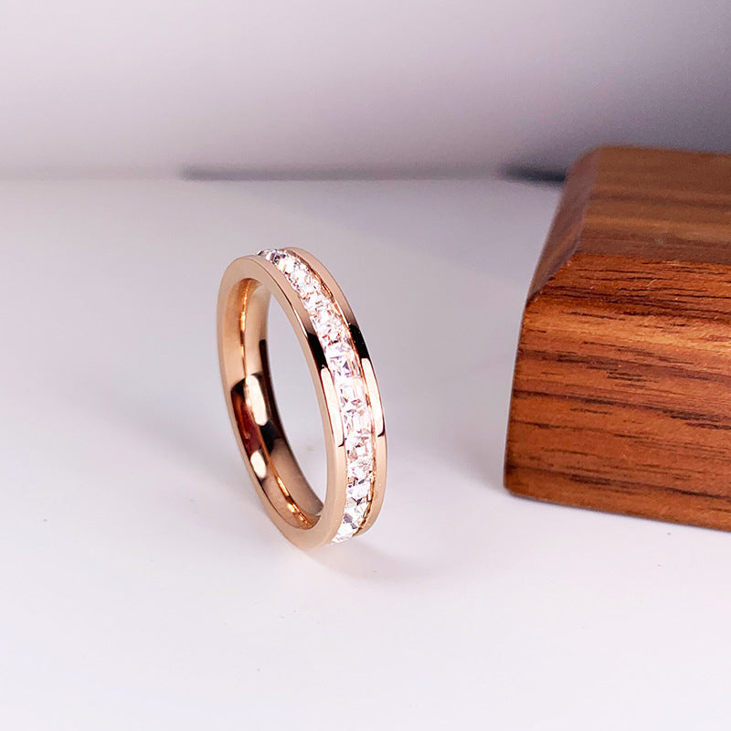 Titanium Plated Rose Gold Ring