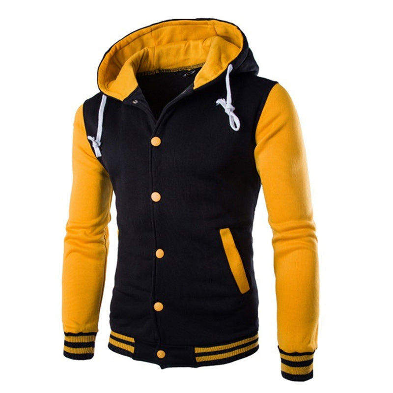 Men's Hooded Baseball Jacket