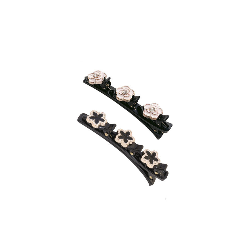 Sparkling Crystal Stone Braided Hair Clips