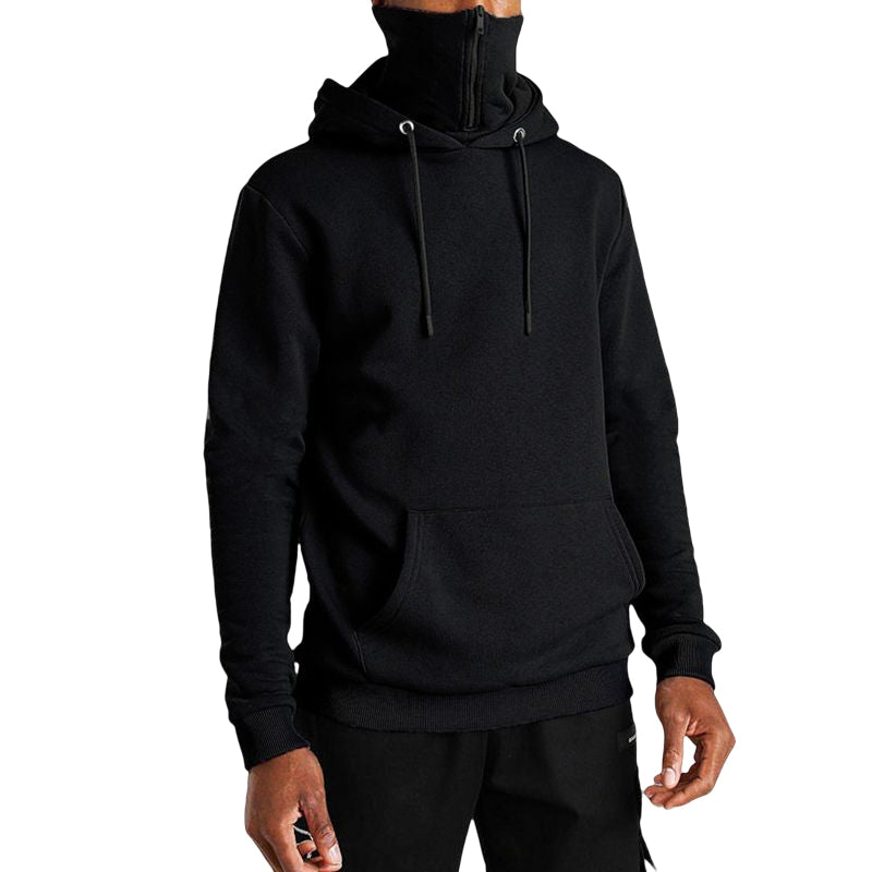 Hooded Face Mask Zip Sweatshirt