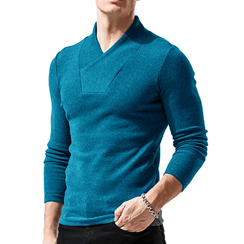 Men's autumn and winter warm bottoming shirt