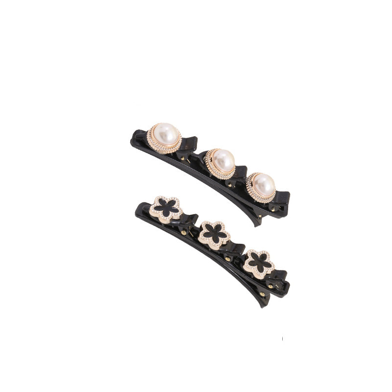 Sparkling Crystal Stone Braided Hair Clips