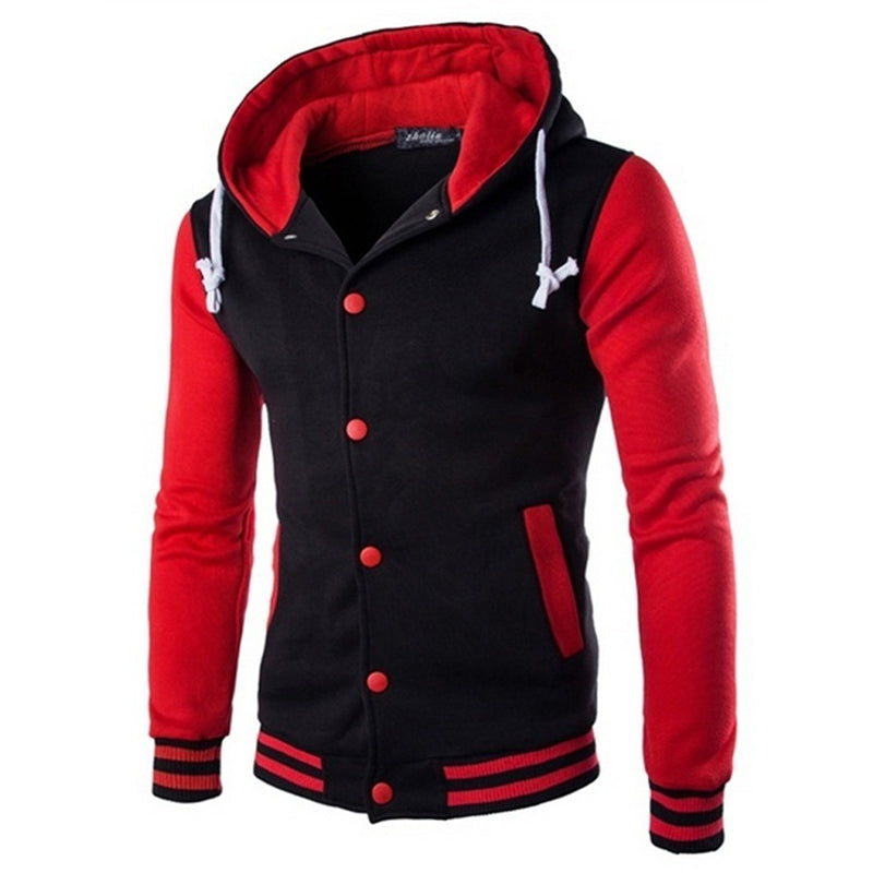 Men's Hooded Baseball Jacket