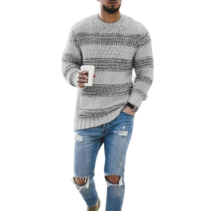 Men's Striped Crewneck Sweater