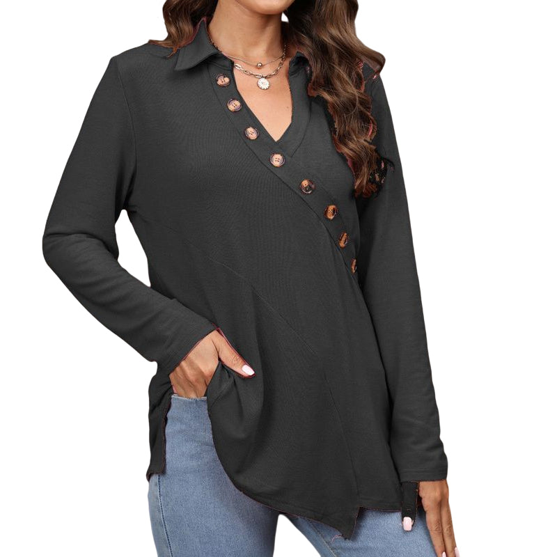 Long Sleeve Irregular T-shirt