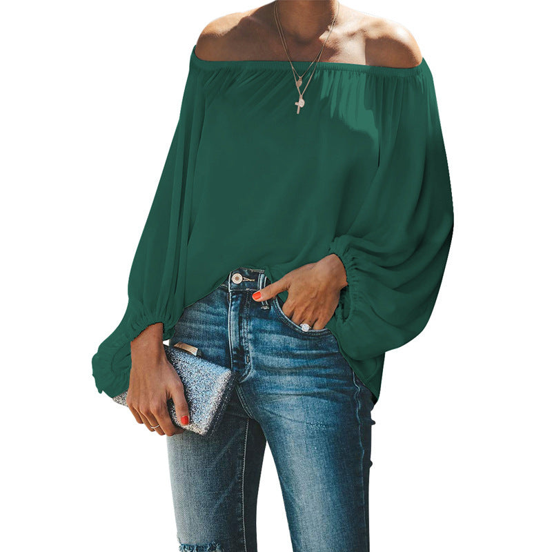 Women's Blouse Patchwork Cold Shoulder