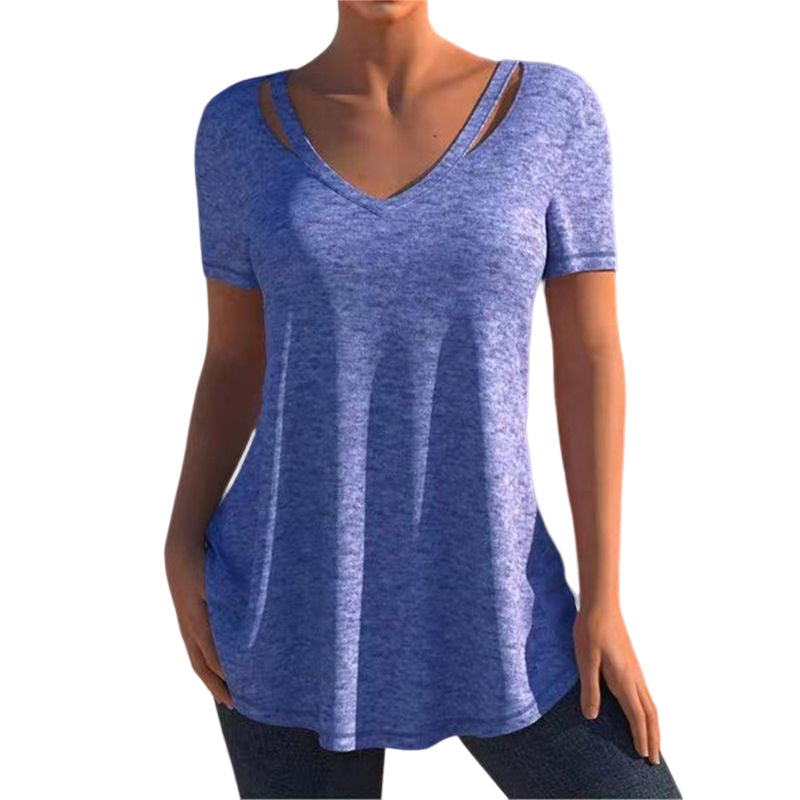 Casual Solid Color Short Sleeve T-Shirt