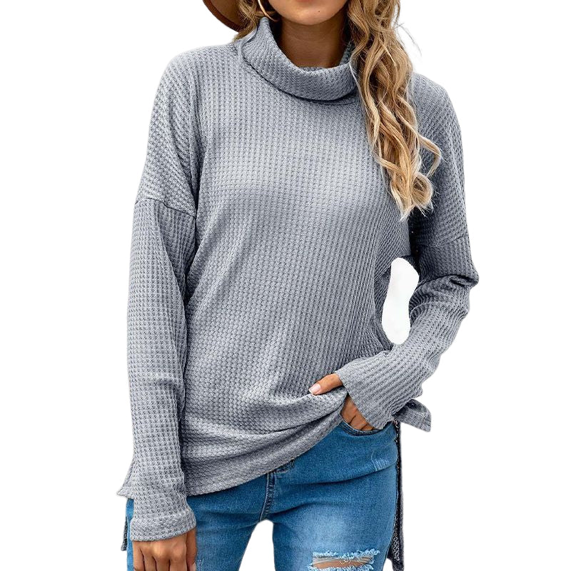 Turtleneck Loose Irregular Knitted Sweater