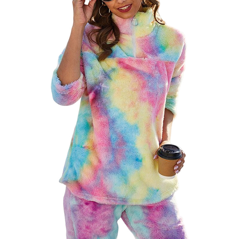 Rainbow Gradient Plush Jacket