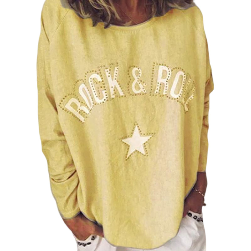 Star Crew Neck Long Sleeve T-Shirt