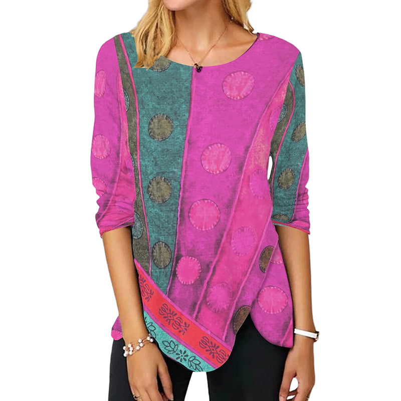 Ethnic Print Long Sleeve T-Shirt