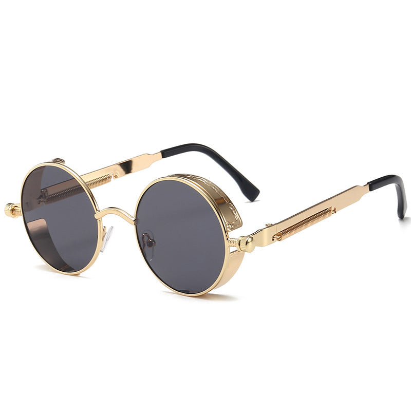 Sunglasses Steampunk Round Lens Metal Frame Unisex Glasses