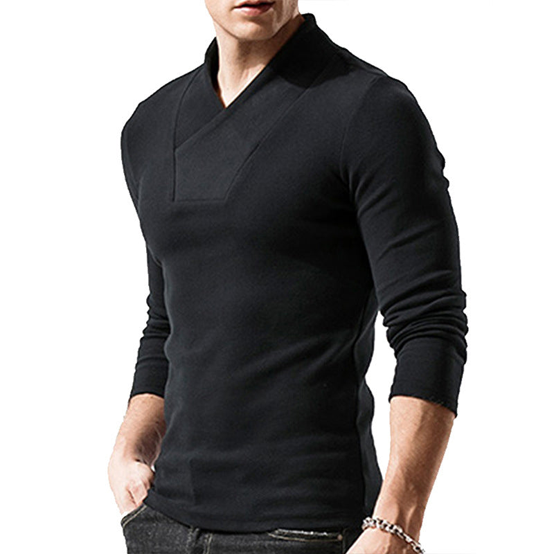 Men's autumn and winter warm bottoming shirt