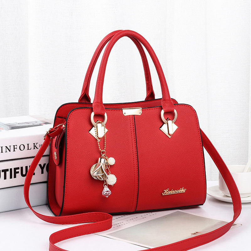 Solid Color One Shoulder PU Leather Bag