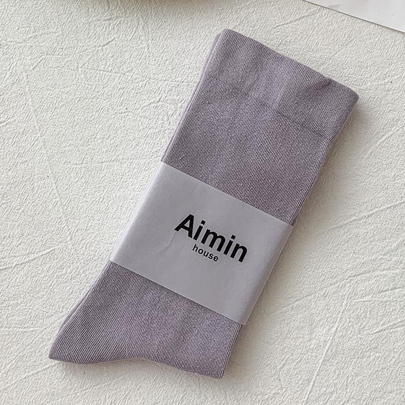 Girls' Solid Color Socks