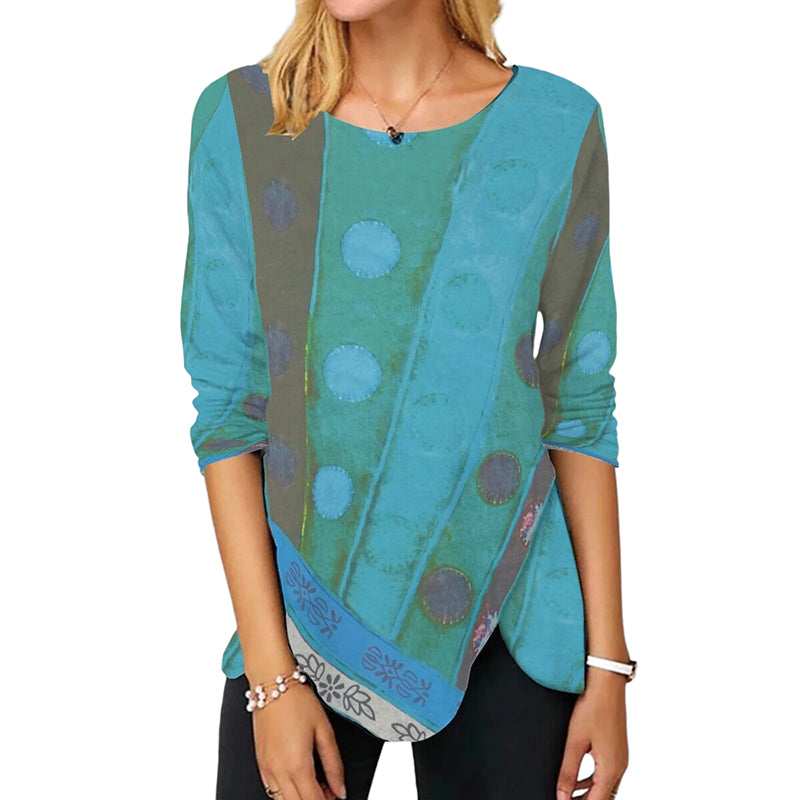 Ethnic Print Long Sleeve T-Shirt