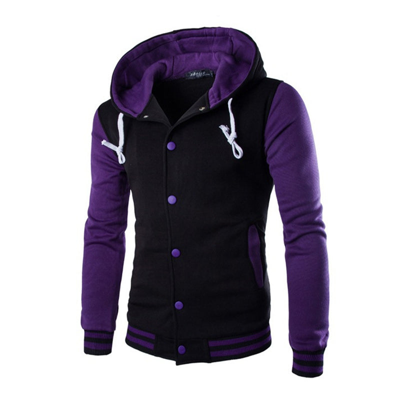 Men's Hooded Baseball Jacket