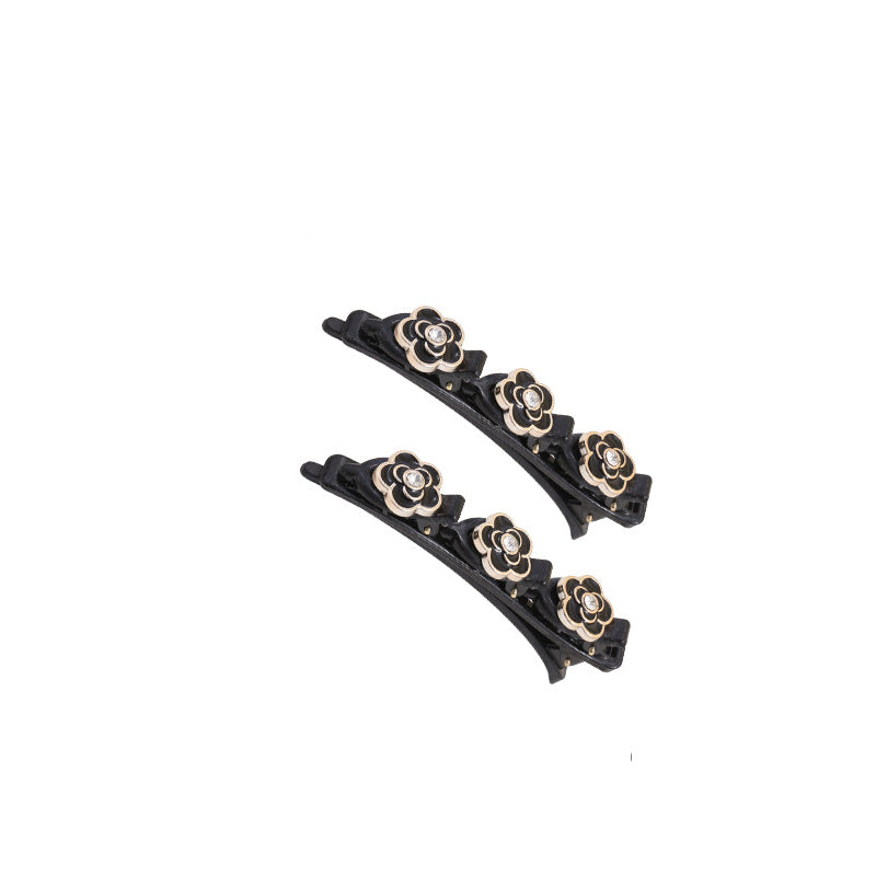 Sparkling Crystal Stone Braided Hair Clips