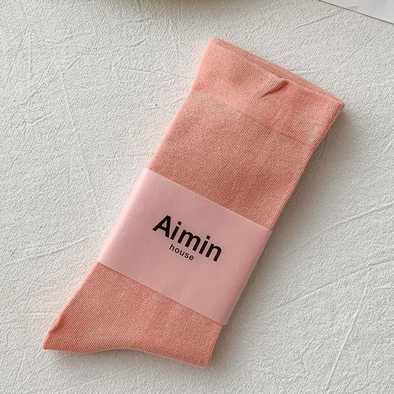 Girls' Solid Color Socks
