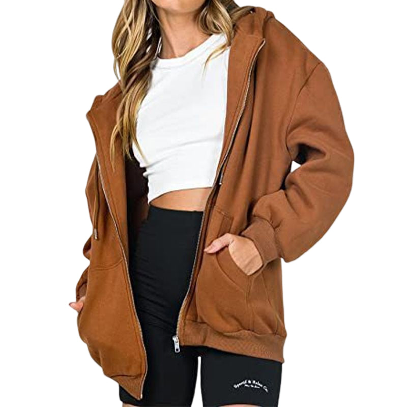 Zip Hooded Cardigan Jacket