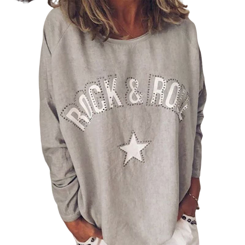 Star Crew Neck Long Sleeve T-Shirt