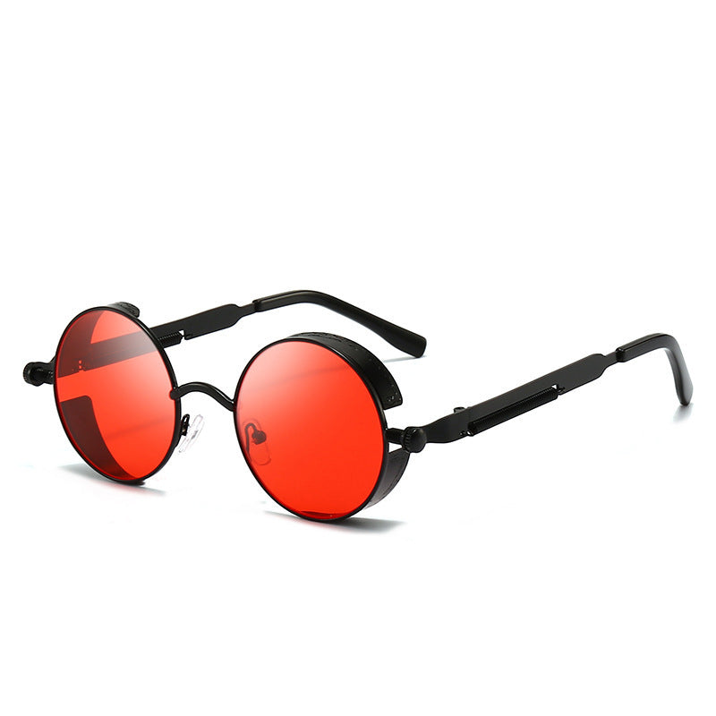 Sunglasses Steampunk Round Lens Metal Frame Unisex Glasses