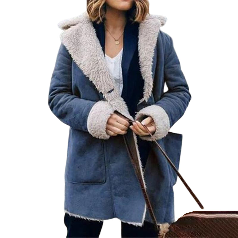 Lapel Thick Plush Jacket