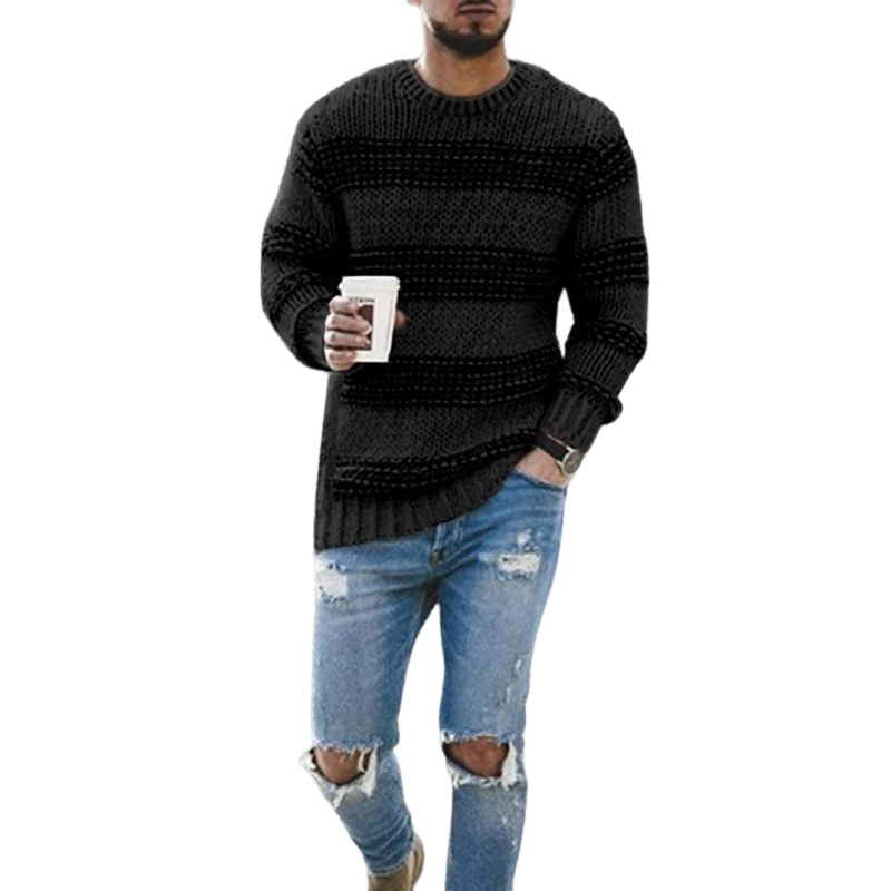 Men's Striped Crewneck Sweater