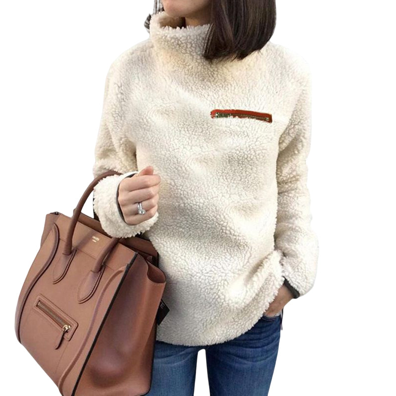 Zip Turtleneck Thermal Sweater